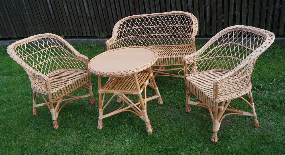 Garden Furniture Set Chairs Sofa Table Outdoor Patio Conservatory Inside Natural Woven Modern Outdoor Chairs Sets (View 12 of 15)
