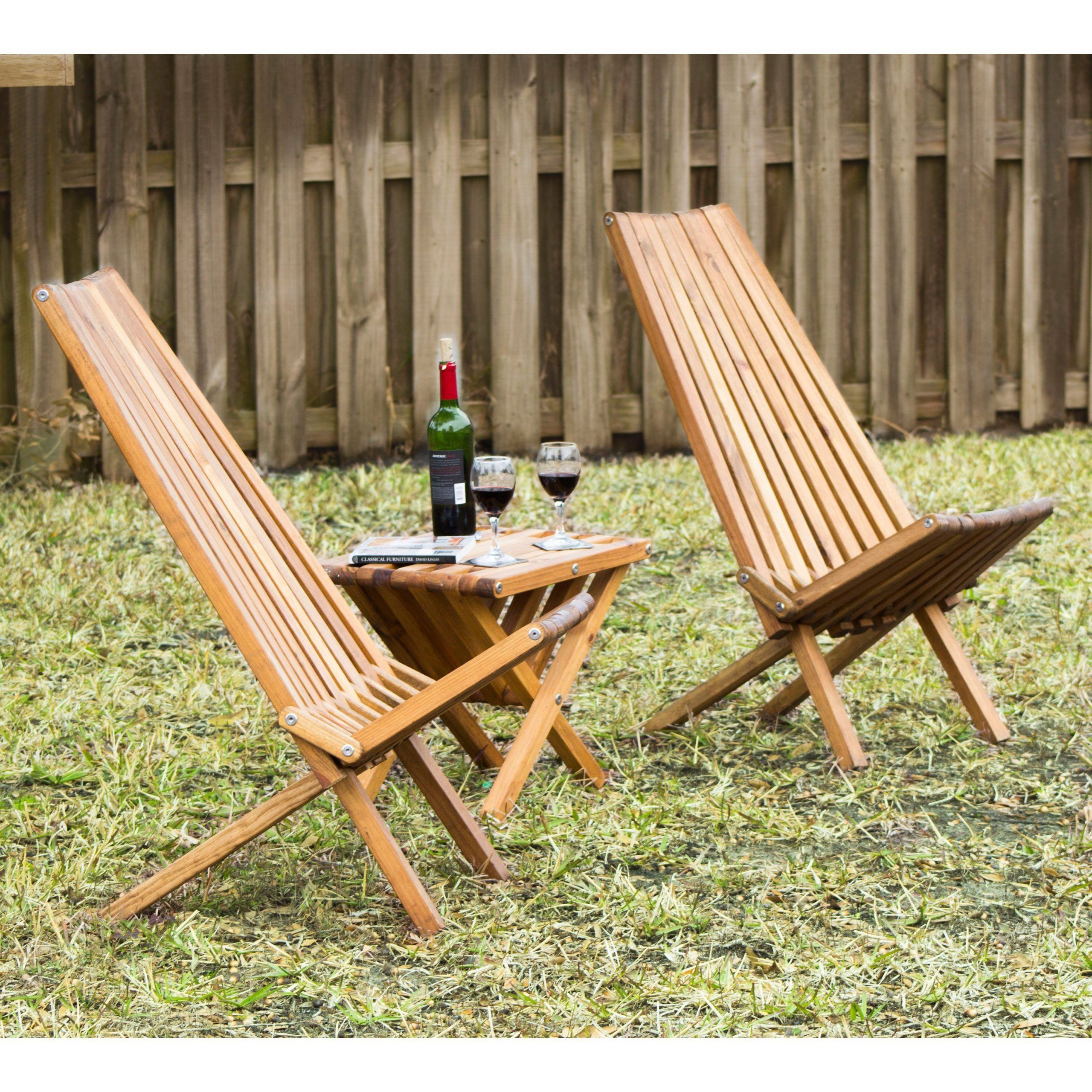 Glodea Xquare X45 Foldable Wooden Tall Back Patio Lounge Chair | From In Wood Outdoor Armchair Sets (View 8 of 15)