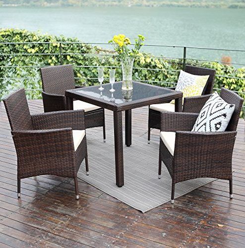 Great Deal Furniture Shiny Outdoor 3 Piece Multibrown Wicker Round Inside Green Outdoor Seating Patio Sets (View 4 of 15)