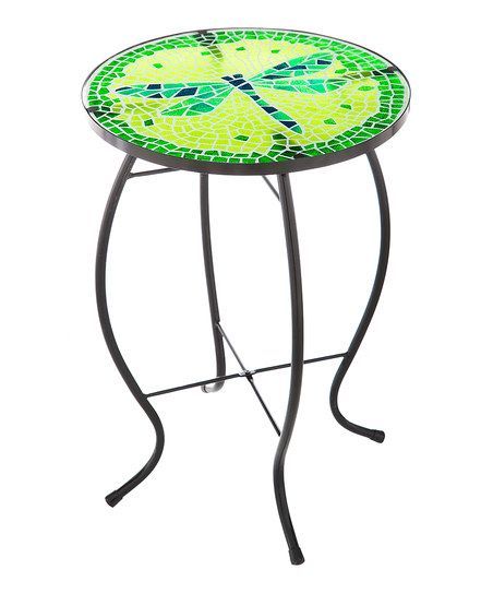 Green Dragonfly Mosaic Table | Mosaic Table, Mosaic Table Top Intended For Green Mosaic Outdoor Accent Tables (View 12 of 15)