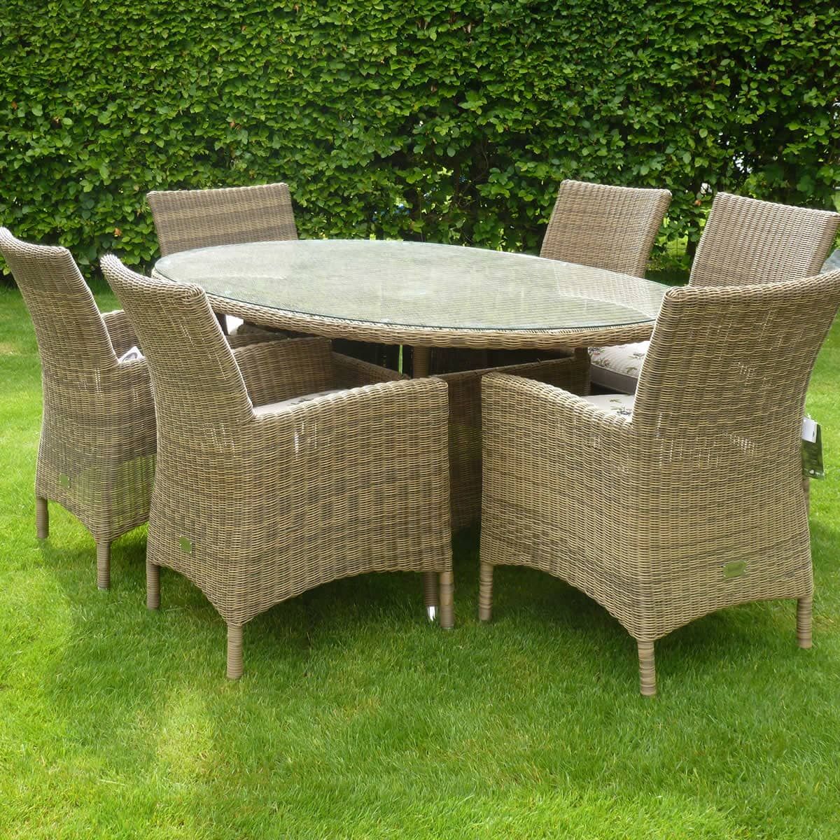 Hartman Ribble Oval Set – Natural Rattan (Sdset01) – Garden Furniture World Intended For Natural Woven Outdoor Chairs Sets (View 1 of 15)