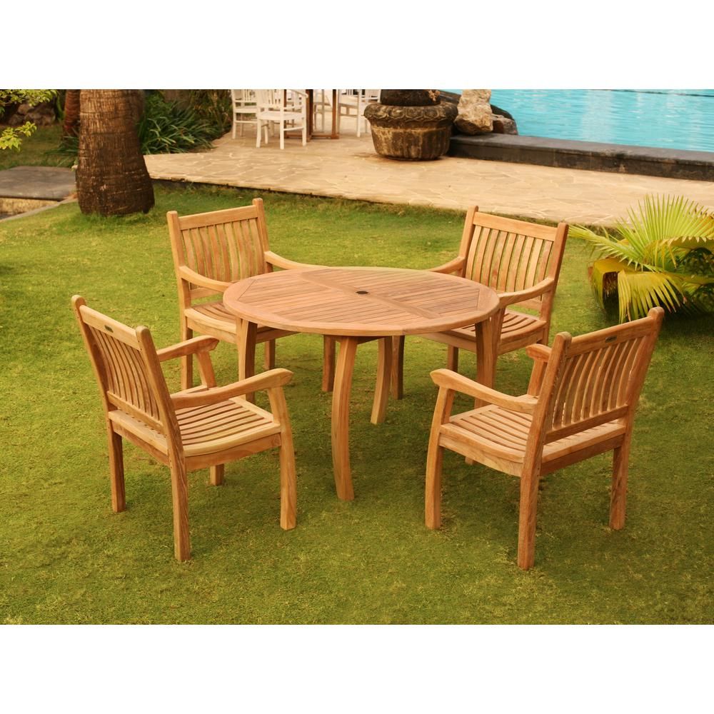 Home Depot Teak Outdoor Dining Set – Noble House Teak Brown 9 Piece Within 9 Piece Teak Wood Outdoor Dining Sets (View 11 of 15)