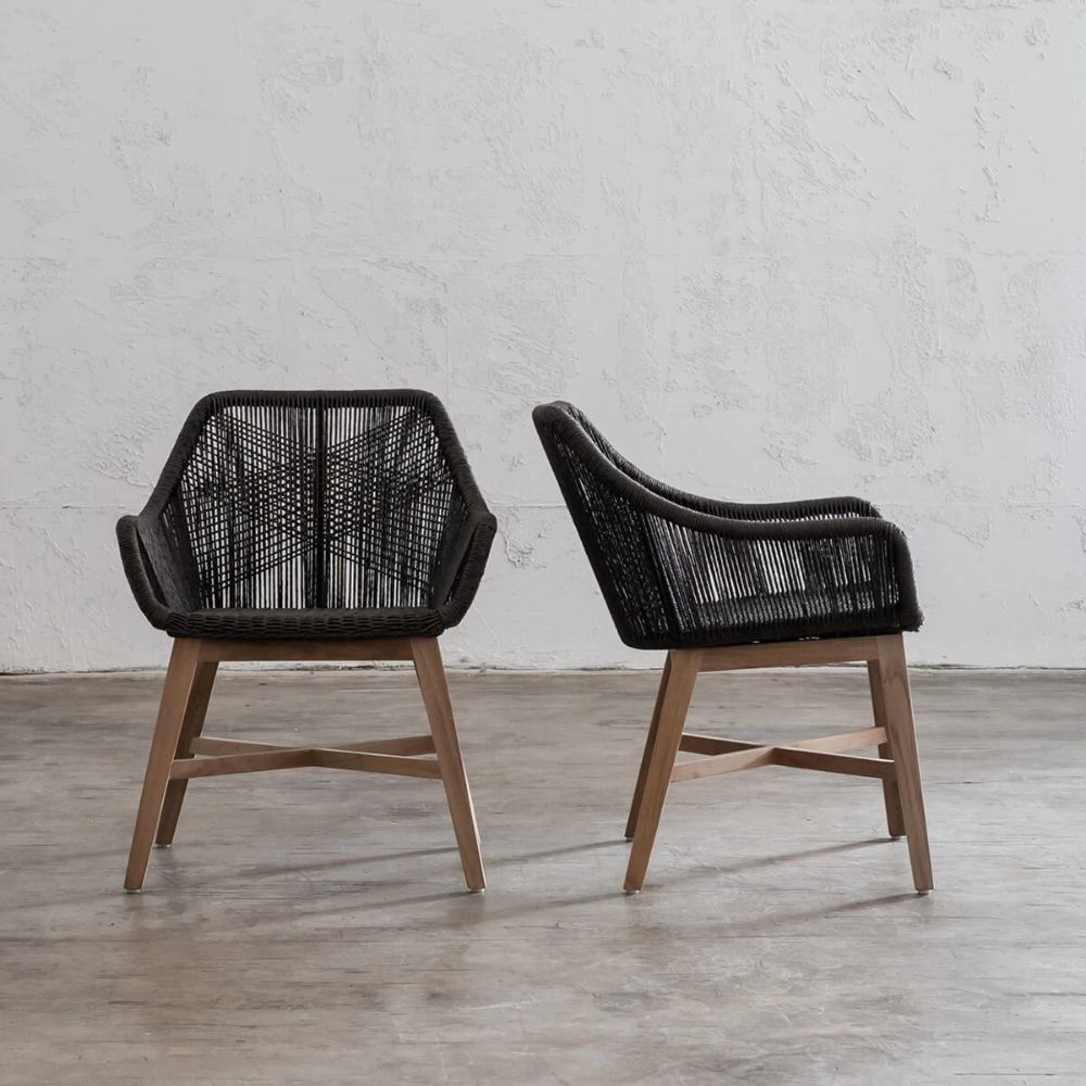 Inizia Woven Rattan Indoor / Outdoor Dining Chair | Monument Black Intended For Black Outdoor Dining Chairs (View 1 of 15)