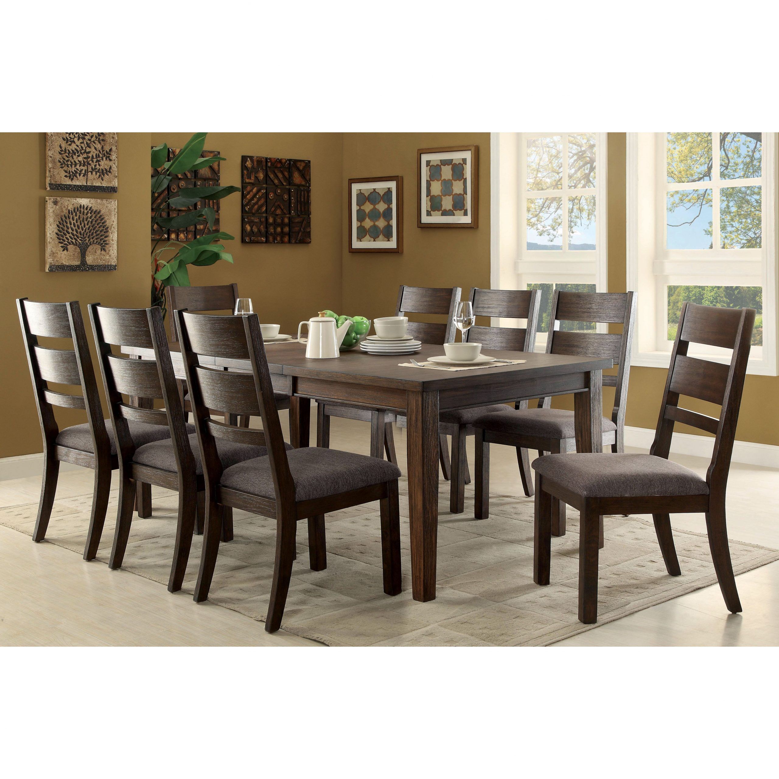 Latitude Run Rozelle 9 Piece Dining Set | Wayfair In 9 Piece Square Dining Sets (View 1 of 15)