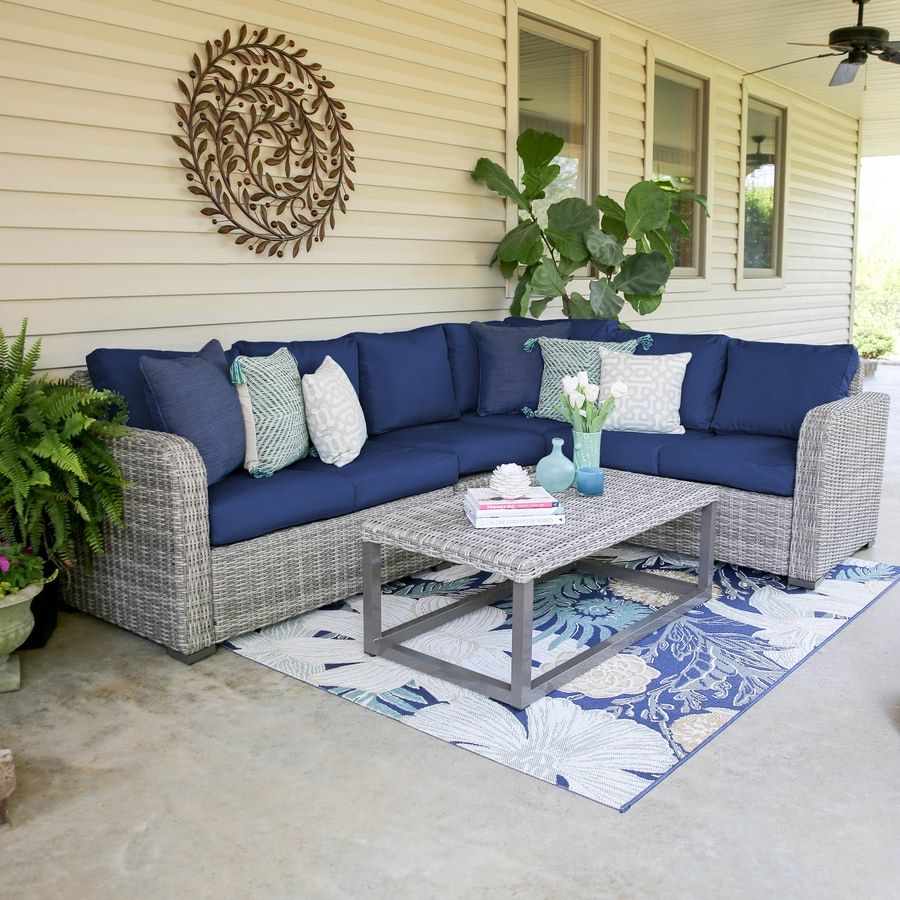 Leisure Made Forsyth 5 Piece Wicker Frame Patio Conversation Set With With Patio Conversation Sets And Cushions (View 4 of 15)