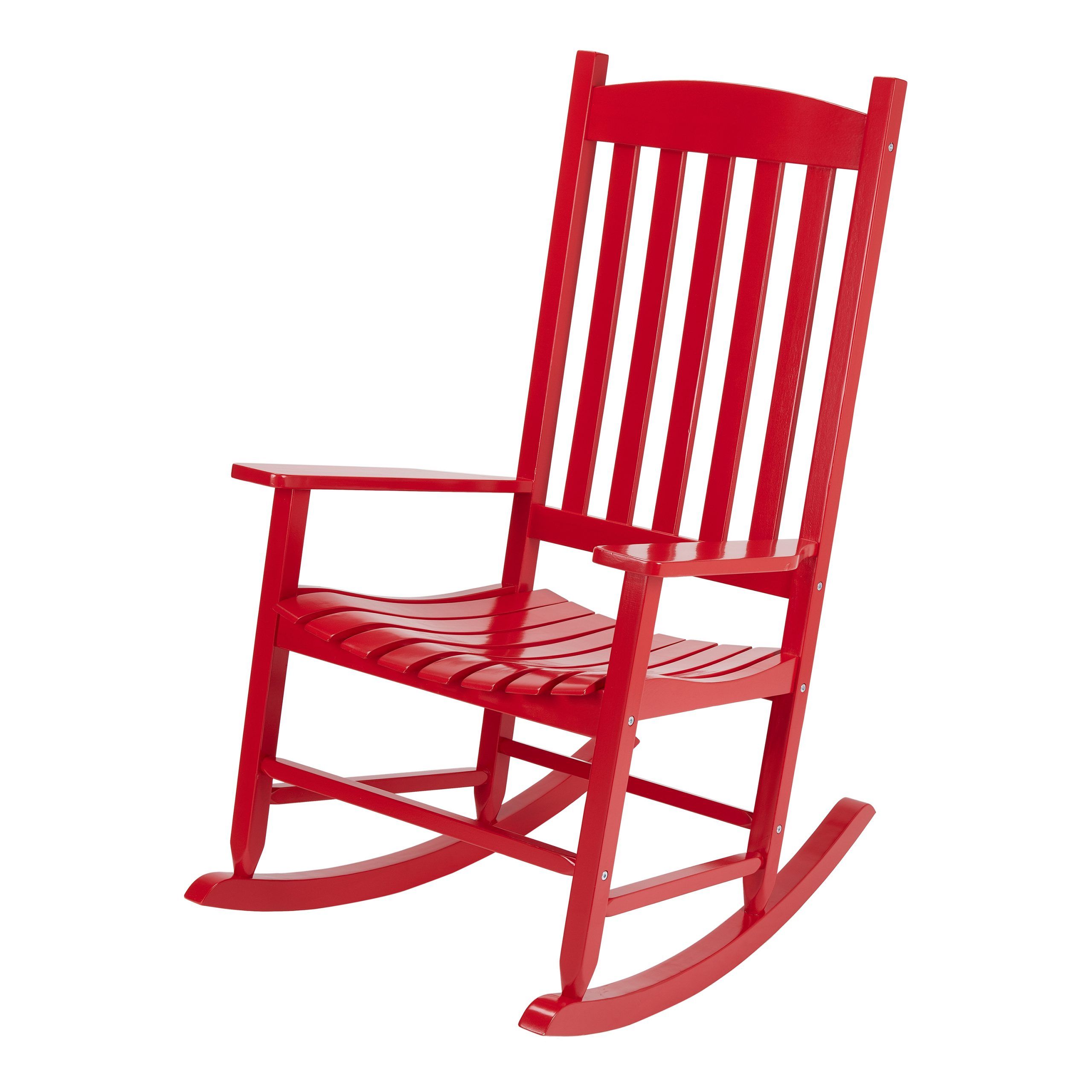 Mainstays Outdoor Wood Slat Rocking Chair, Red – Walmart – Walmart For Monnatural Wood Outdoor Folding Tables (View 14 of 15)