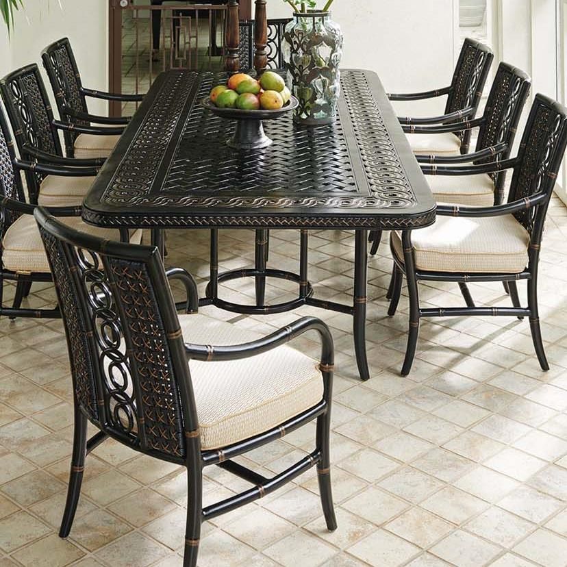 Marimba 9 Pc Outdoor Dining Settommy Bahama Outdoor Living At Baer With Regard To Distressed Wicker Patio Dining Set (View 13 of 15)