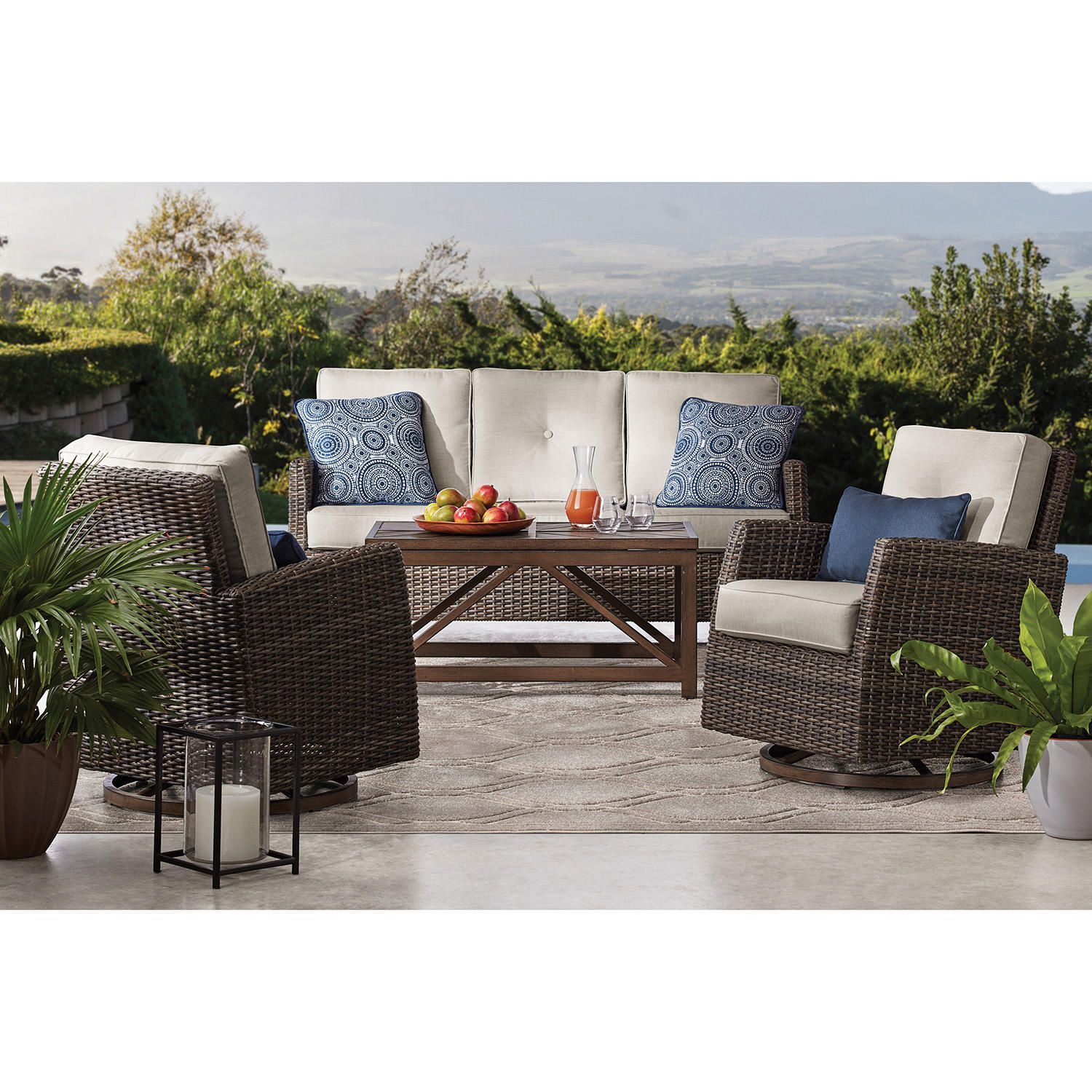 Member'S Mark Agio Fremont 4 Piece Patio Deep Seating Set With Inside 4 Piece Outdoor Seating Patio Sets (View 10 of 15)
