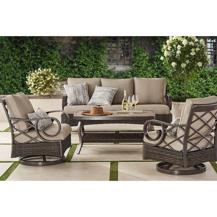 Member'S Mark Landon 4 Piece Seating Set – Sam'S Club | Outdoor For 4 Piece Outdoor Seating Patio Sets (View 13 of 15)