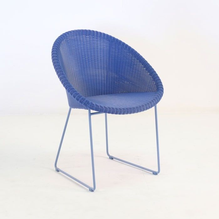 Metro Outdoor Wicker Dining Chair (Blue) | | Teak Warehouse With Metropolitan Outdoor Dining Chair Sets (View 12 of 15)