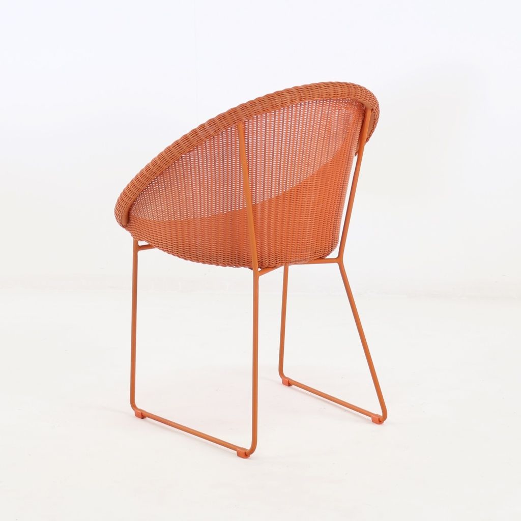Metro Outdoor Wicker Dining Chair (Orange) | Teak Warehouse With Regard To Metropolitan Outdoor Dining Chair Sets (View 2 of 15)
