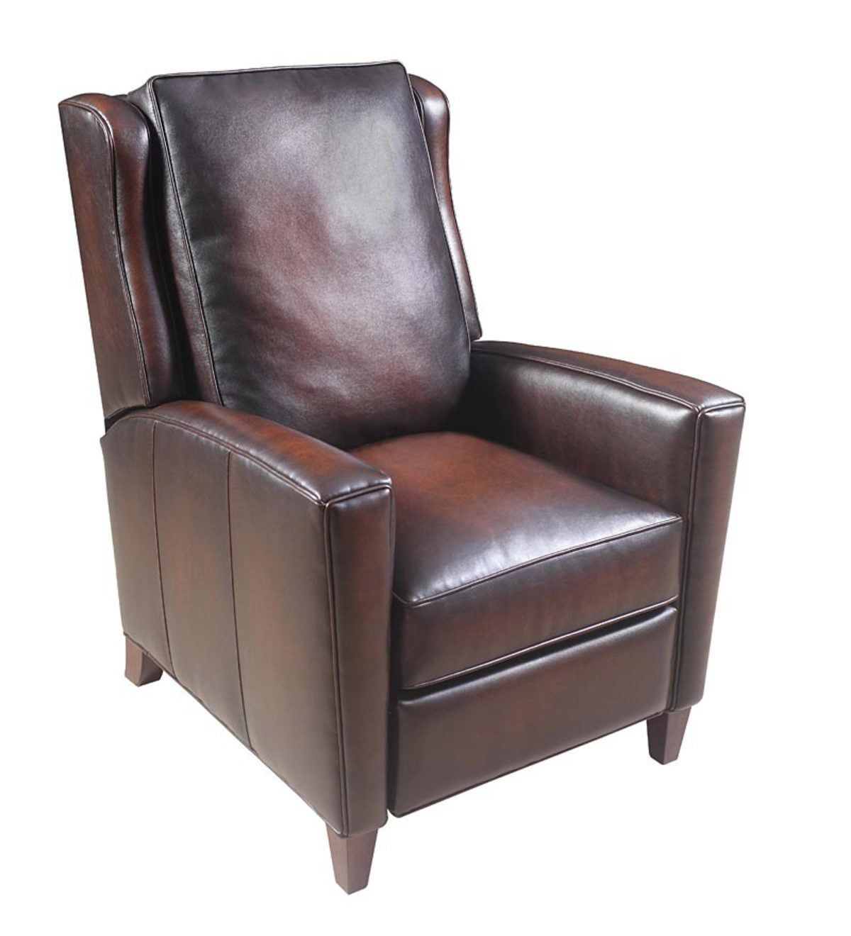 Miller Dark Brown Leather Recliner | Plowhearth Pertaining To Dark Wood Outdoor Reclining Chairs (View 1 of 15)