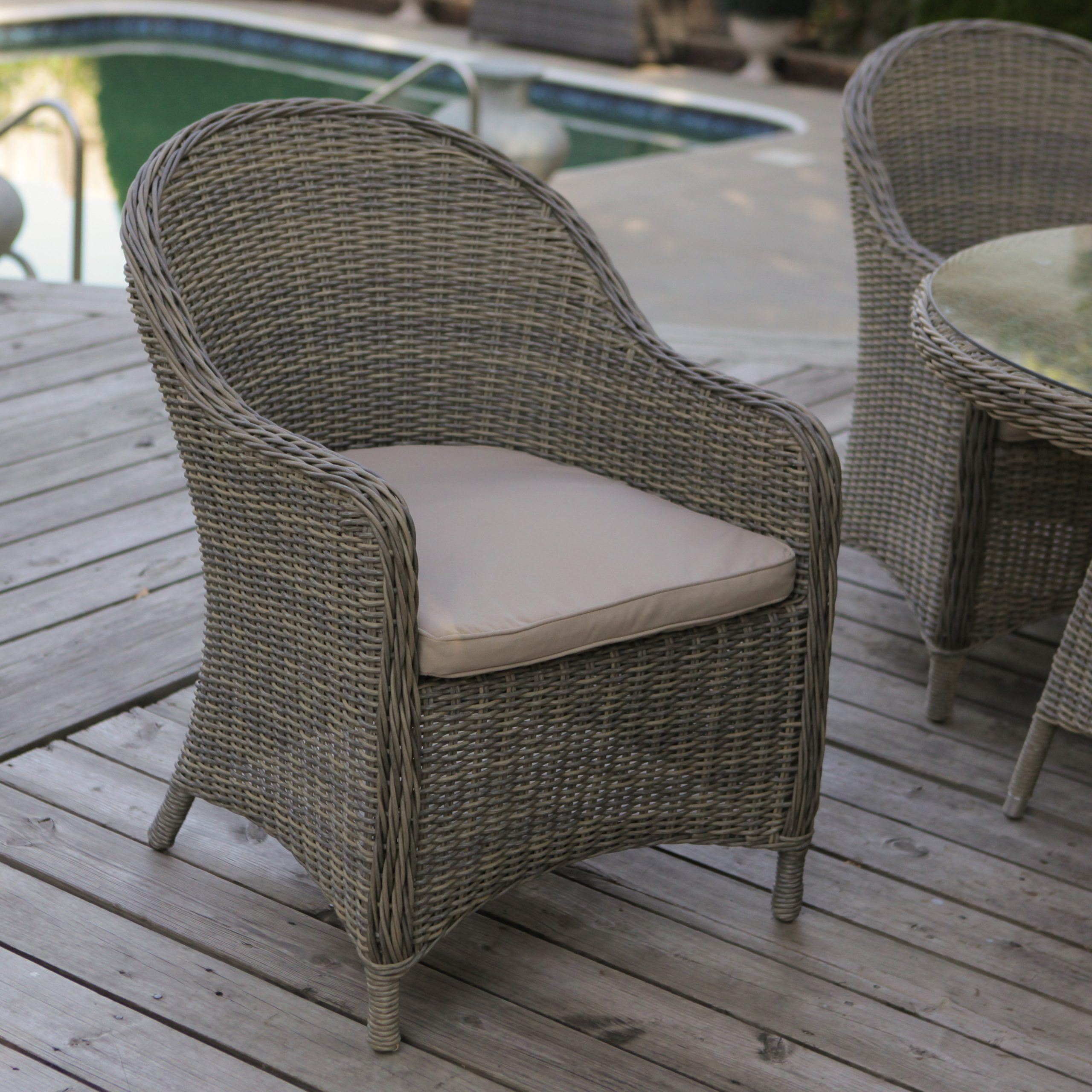 Mingle All Weather Wicker Patio Dining Chair – Set Of 2 – Outdoor Regarding Outdoor Wicker Cafe Dining Sets (View 13 of 15)