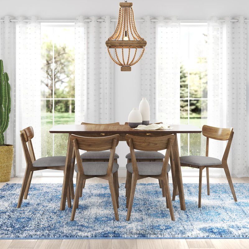 Mistana™ Winona 7 Piece Extendable Solid Wood Dining Set & Reviews Throughout 7 Piece Extendable Dining Sets (View 3 of 15)