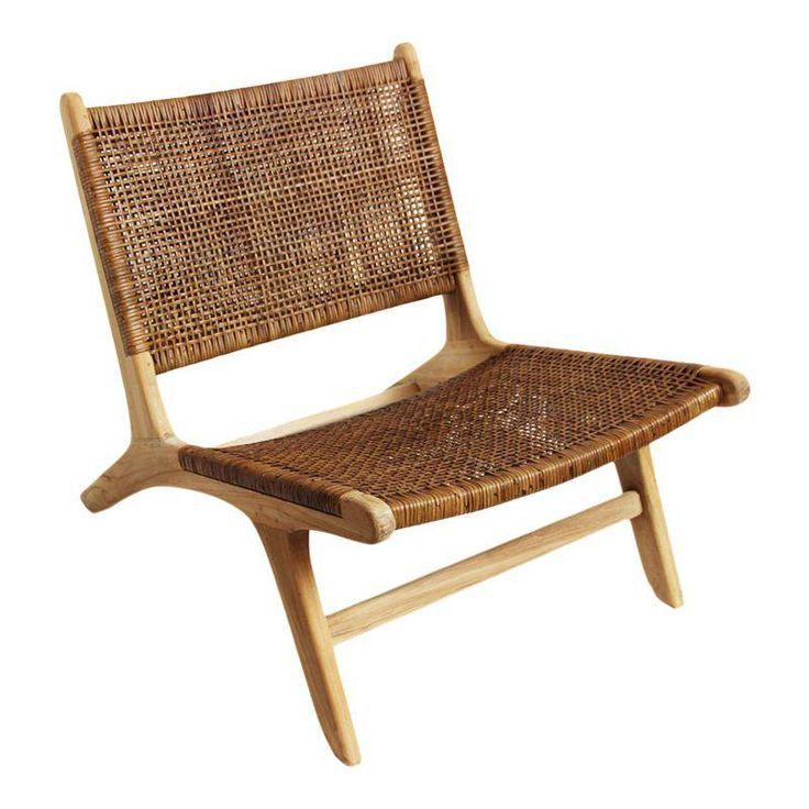 Modern Teak & Wicker Easy Chair | Wicker Furniture, Modern Chairs, Cool In Natural Woven Coastal Modern Outdoor Chairs Sets (View 10 of 15)