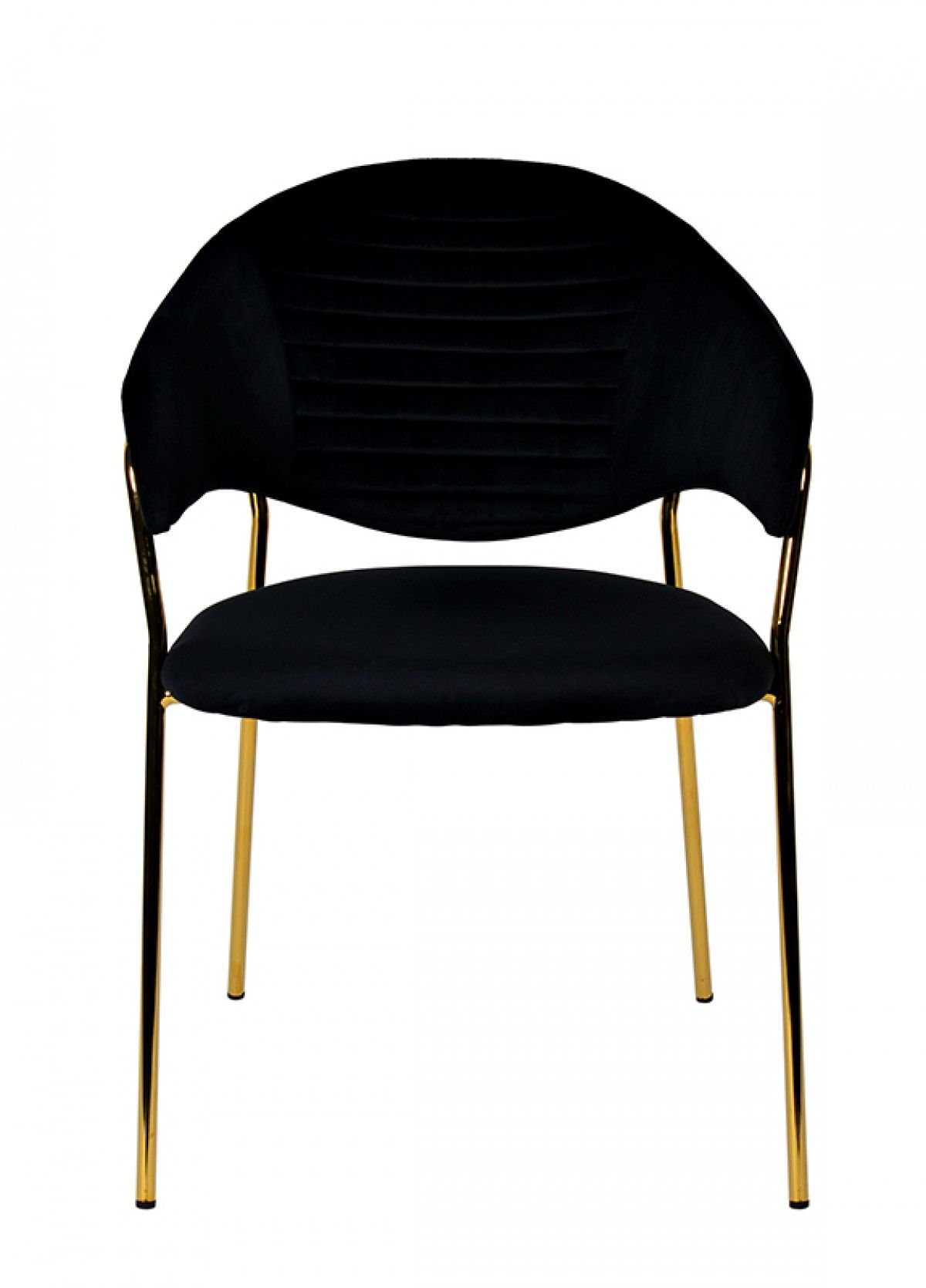 Modrest Trevor Modern Black Velvet & Gold Dining Chair (Set Of 2) Within Black Outdoor Modern Chairs Sets (View 8 of 15)