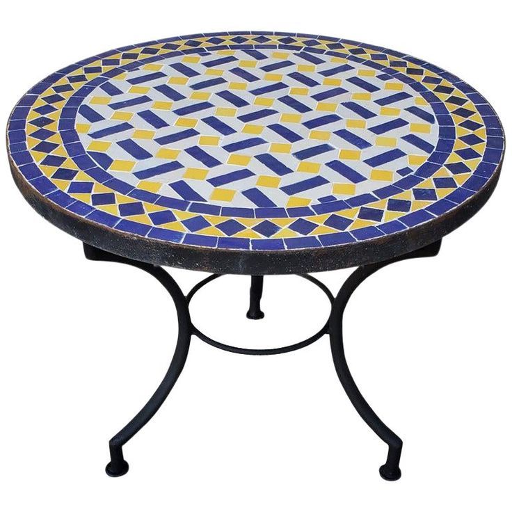 Moroccan Mosaic Side Table In 2020 | Mosaic Outdoor Table, Mosaic Table Throughout Mosaic Tile Top Round Side Tables (View 2 of 15)