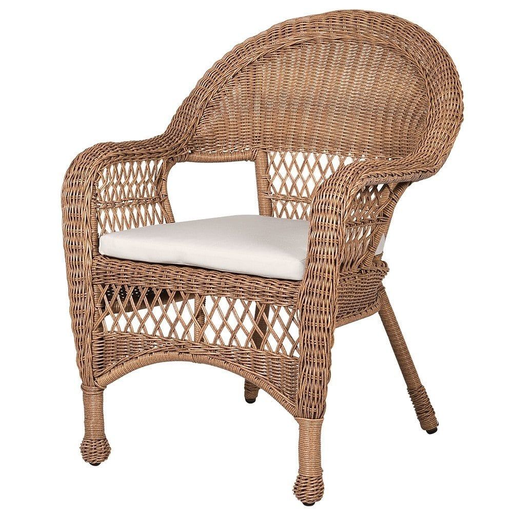 Natural Wicker Garden Chair – Outdoor Living From Breeze Furniture Uk Intended For Natural Woven Outdoor Chairs Sets (View 6 of 15)