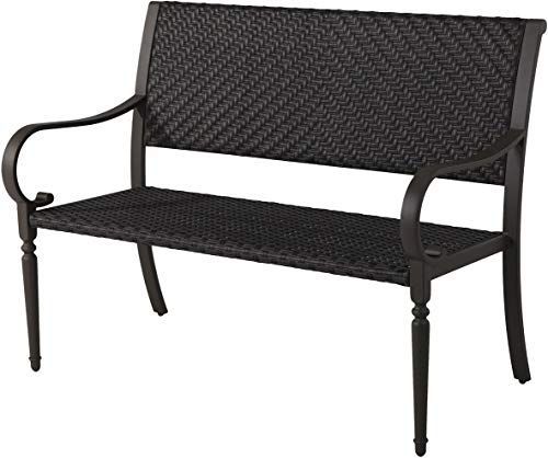 New Grand Patio Patterson Wicker Outdoor Bench, Mocha (View 12 of 15)