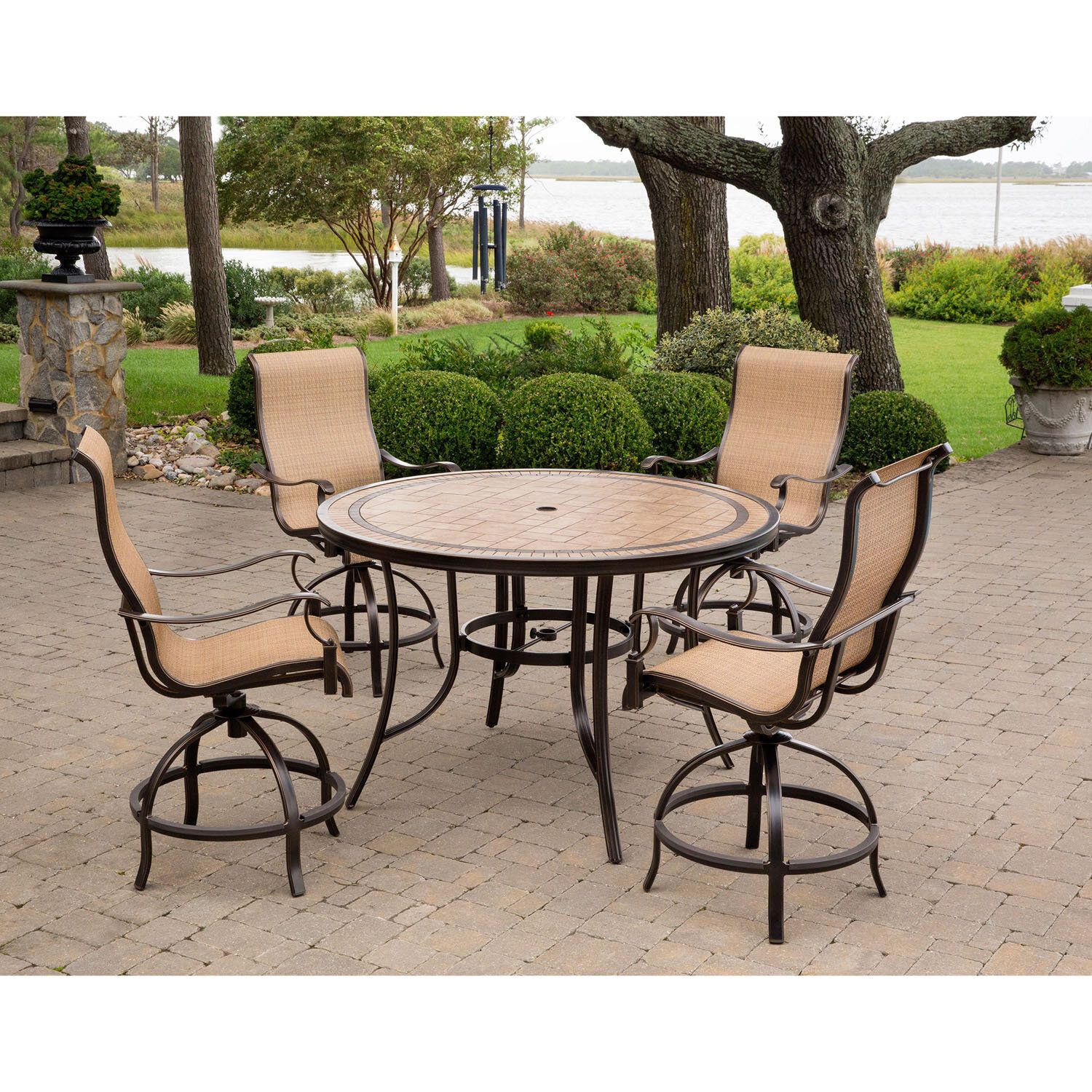 Outdoor High Dining Set | Ricetta Ed Ingredienti Dei Foodblogger Italiani In Beige Wicker And Green Fabric Patio Bistro Sets (View 10 of 15)
