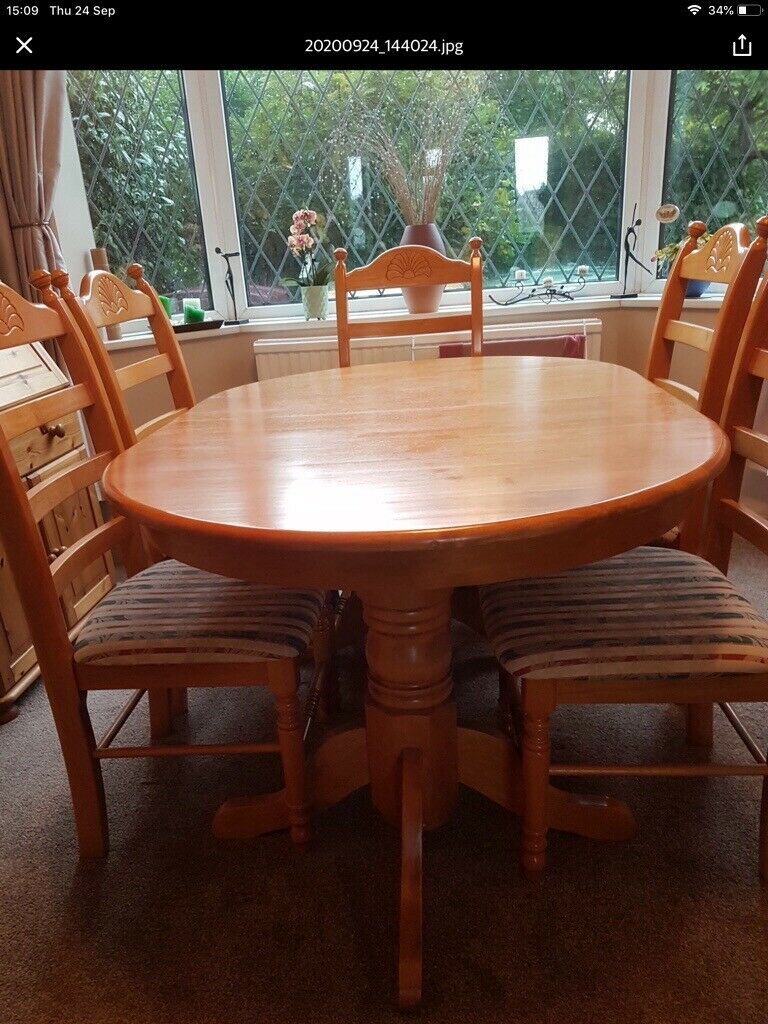 Oval Extendable Dining Table And 6 Chairs | In Westhoughton, Manchester Within Extendable Oval Patio Dining Sets (View 10 of 15)