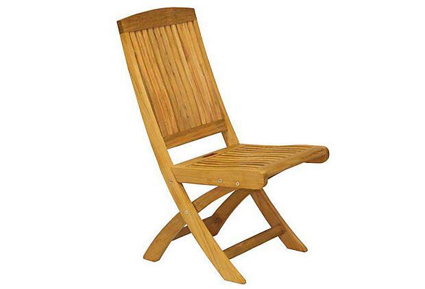 Pair Of Braxton Folding Side Chairs | Outdoor Side Chairs, Chair, Patio Inside Teak Alameda Outdoor Folding Armchairs (View 1 of 15)