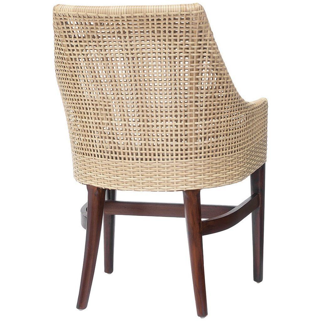 Palecek Vincent Side Chair | Side Chairs, Chair, Rattan Regarding Mocha Fabric Outdoor Wicker Armchair Sets (View 15 of 15)