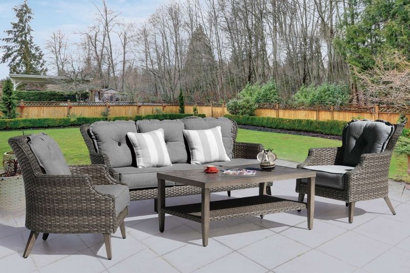 Patio Time Tenaya 4 Piece Wicker Sofa Set – Nuu Garden Pertaining To 4 Piece 3 Seat Outdoor Patio Sets (View 8 of 15)