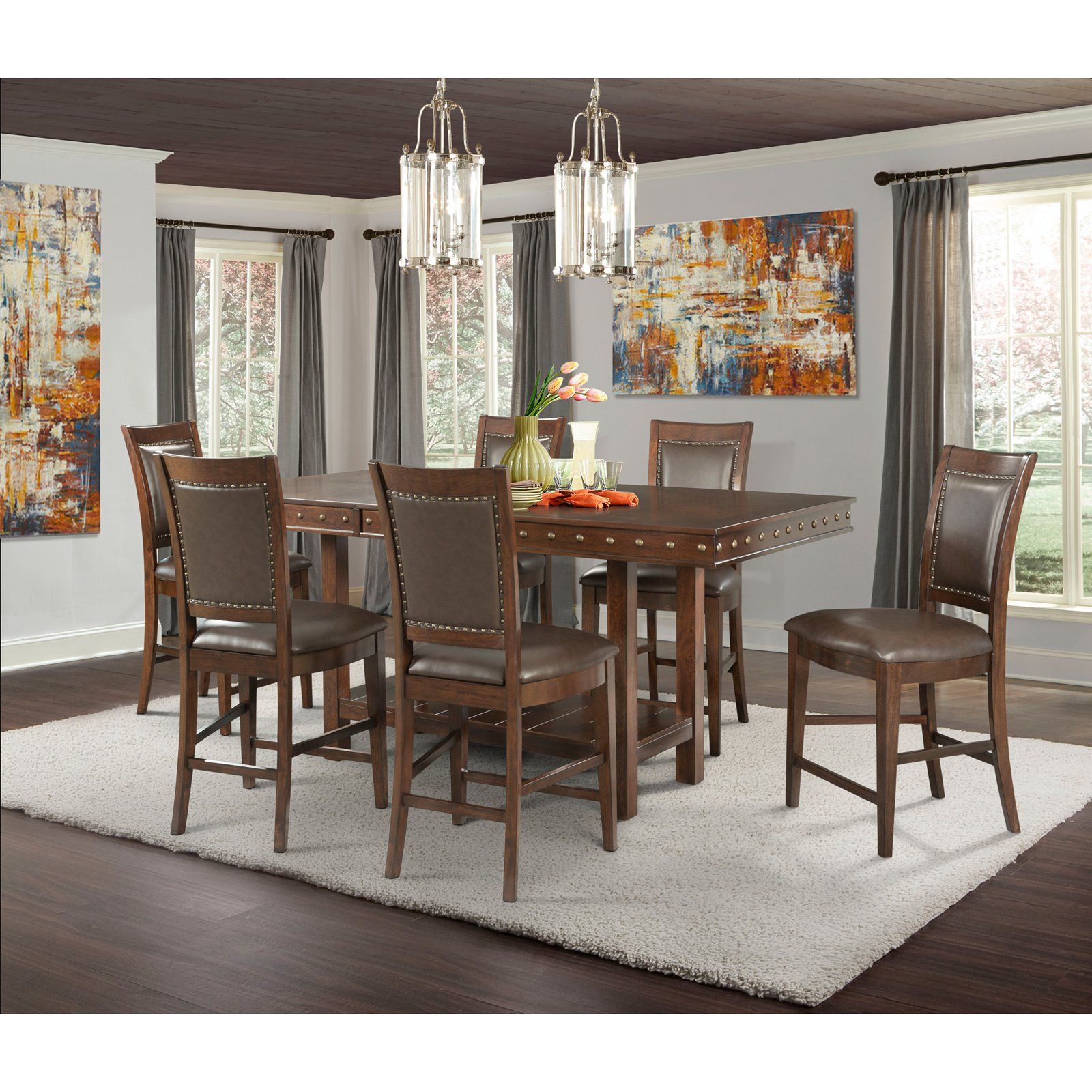 Picket House Furnishings Pruitt 7 Piece Counter Height Extension Dining With 7 Piece Extendable Dining Sets (View 2 of 15)