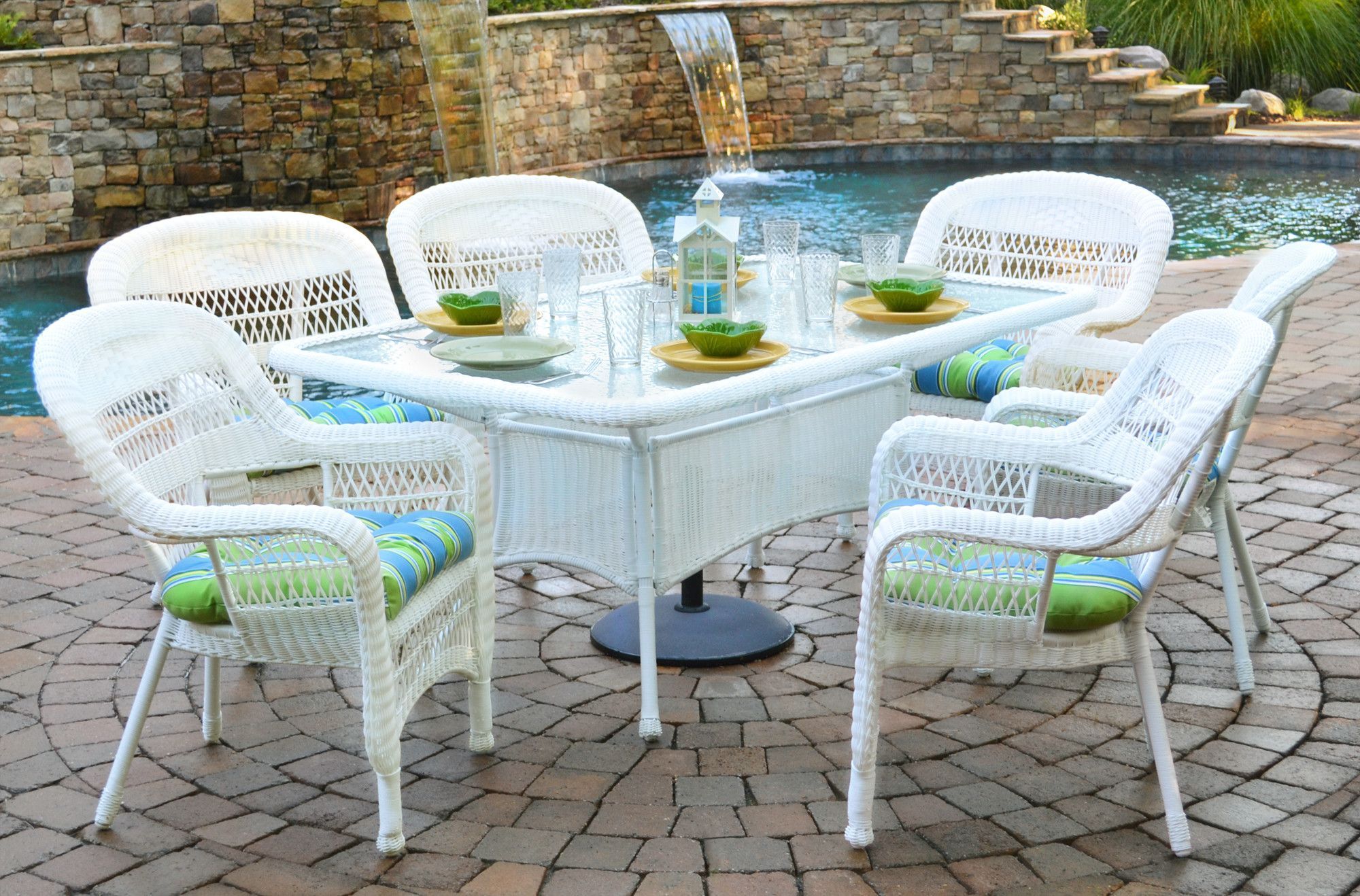 Pin On Furniture Fun! Throughout White Outdoor Patio Dining Sets (View 5 of 15)