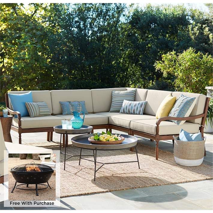 Pin On Outside Patio Decor Regarding Natural Dark Oil Acacia Armless Chairs (View 8 of 14)