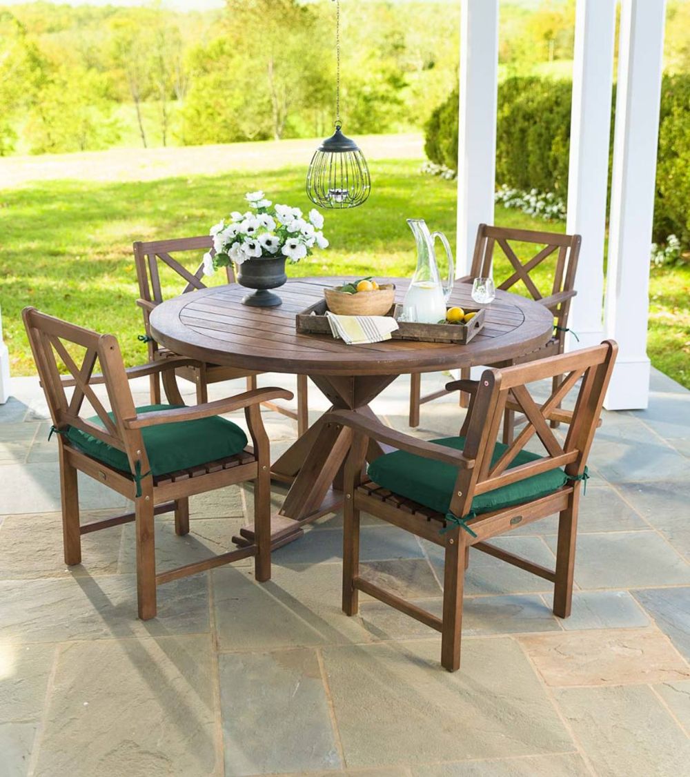 #Plowandhearth Our Claremont Eucalyptus Round Dining Table And Chairs Regarding Eucalyptus Round Dining Sets (View 7 of 15)
