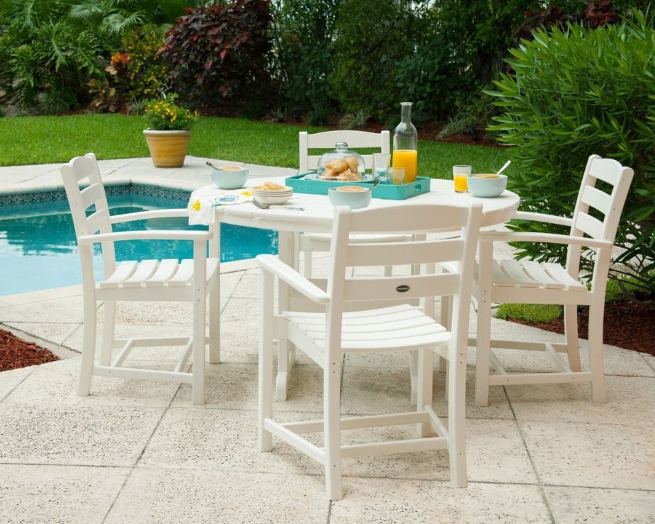 Polywood® La Casa Café 5 Piece Dining Set | Recycled Plastic Dining Set Throughout 5 Piece Cafe Dining Sets (View 13 of 15)