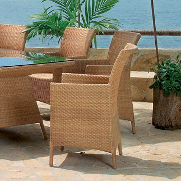 Rausch, Cocoa Beach, Outdoor, Wicker, Patio, Dining, Chair For Natural Woven Modern Outdoor Chairs Sets (View 14 of 15)
