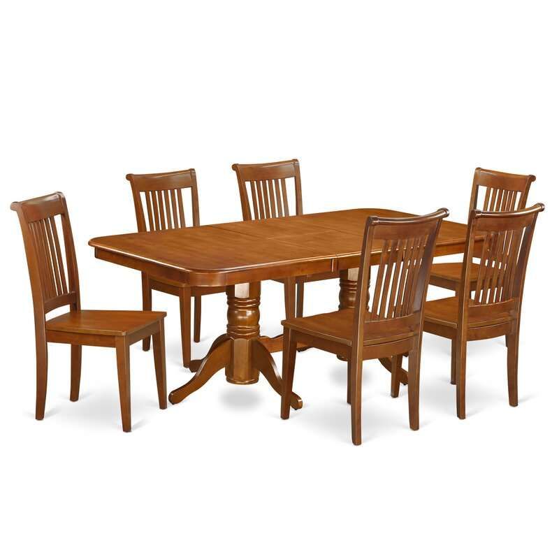 Review ﻿Pillsbury 7 Piece Extendable Dining Set 7 Piece Kitchen Throughout 7 Piece Extendable Dining Sets (View 8 of 15)