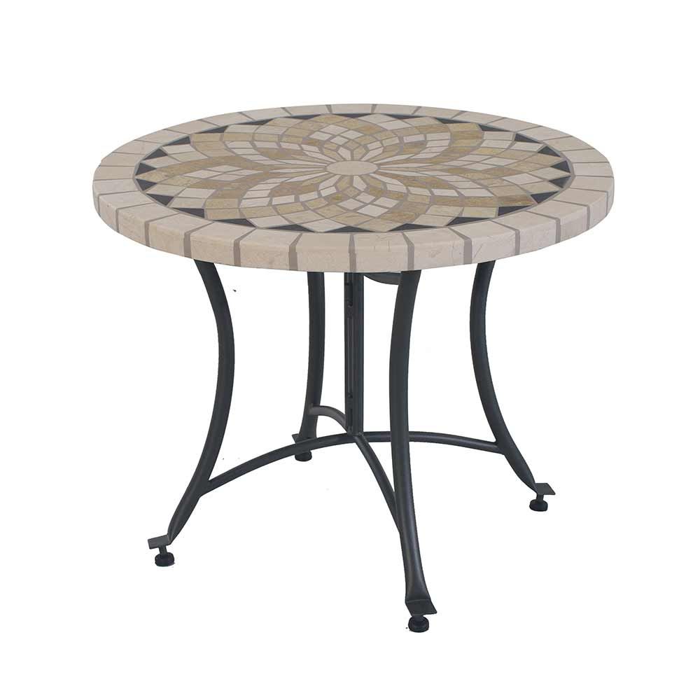 Round Mosaic Outdoor Coffee Table / Moroccan Mosaic Round Tile Coffee Inside Green Mosaic Outdoor Accent Tables (View 2 of 15)