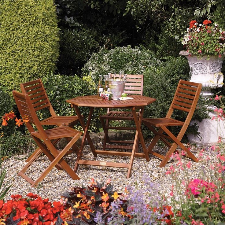 Rowlinson Plumley Wooden Octagonal 4 Seater Dining Set | Garden Dining In Octagonal Outdoor Dining Sets (View 4 of 15)