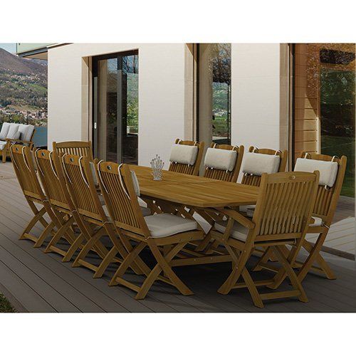 Royal Teak Collection 11 Piece Dining Set | The Outdoor Store With Regard To 11  Piece Teak Outdoor Dining Set (View 9 of 15)