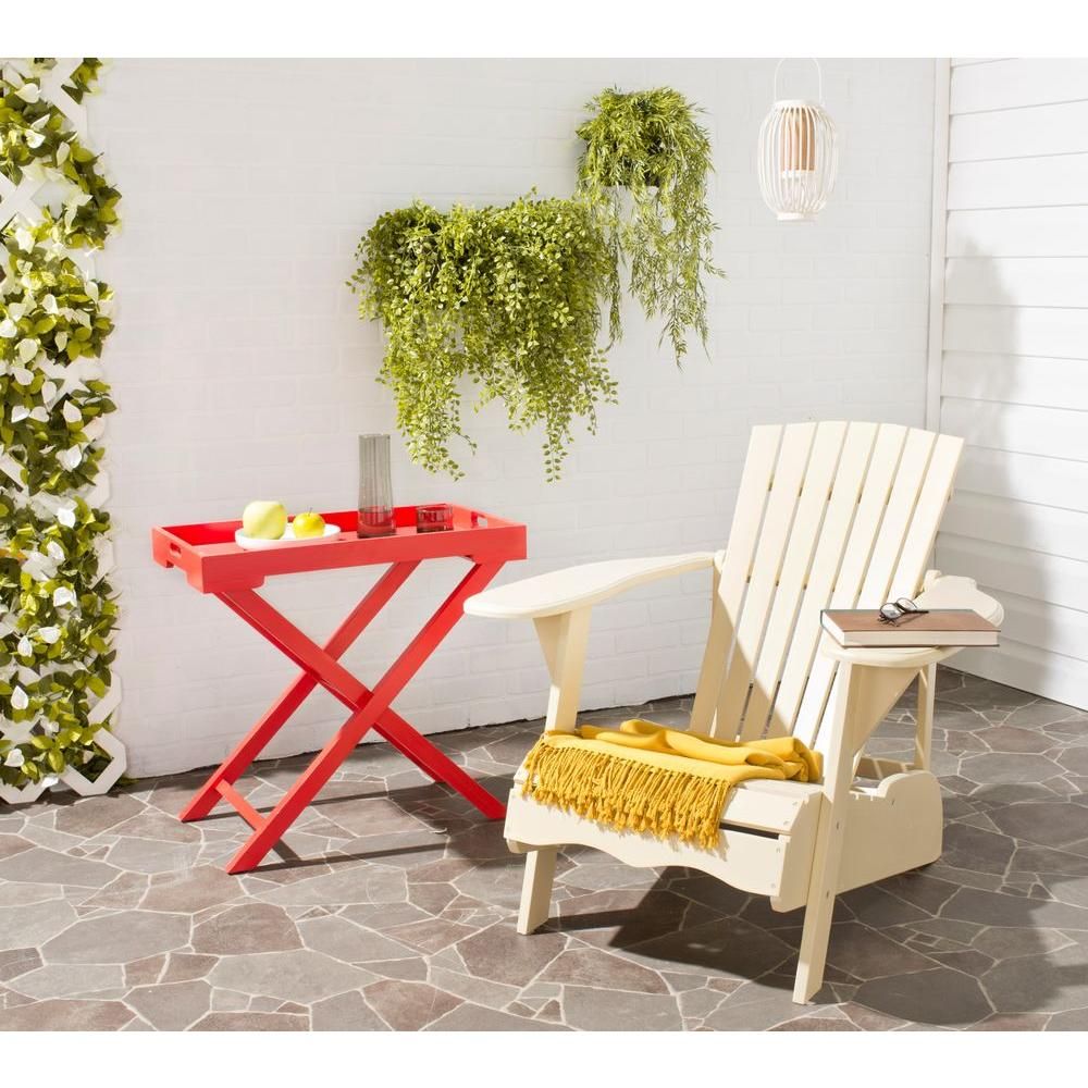 Safavieh Mopani All Weather Patio Lounge Chair In Off White 1 Piece In Off White Outdoor Seating Patio Sets (View 4 of 15)
