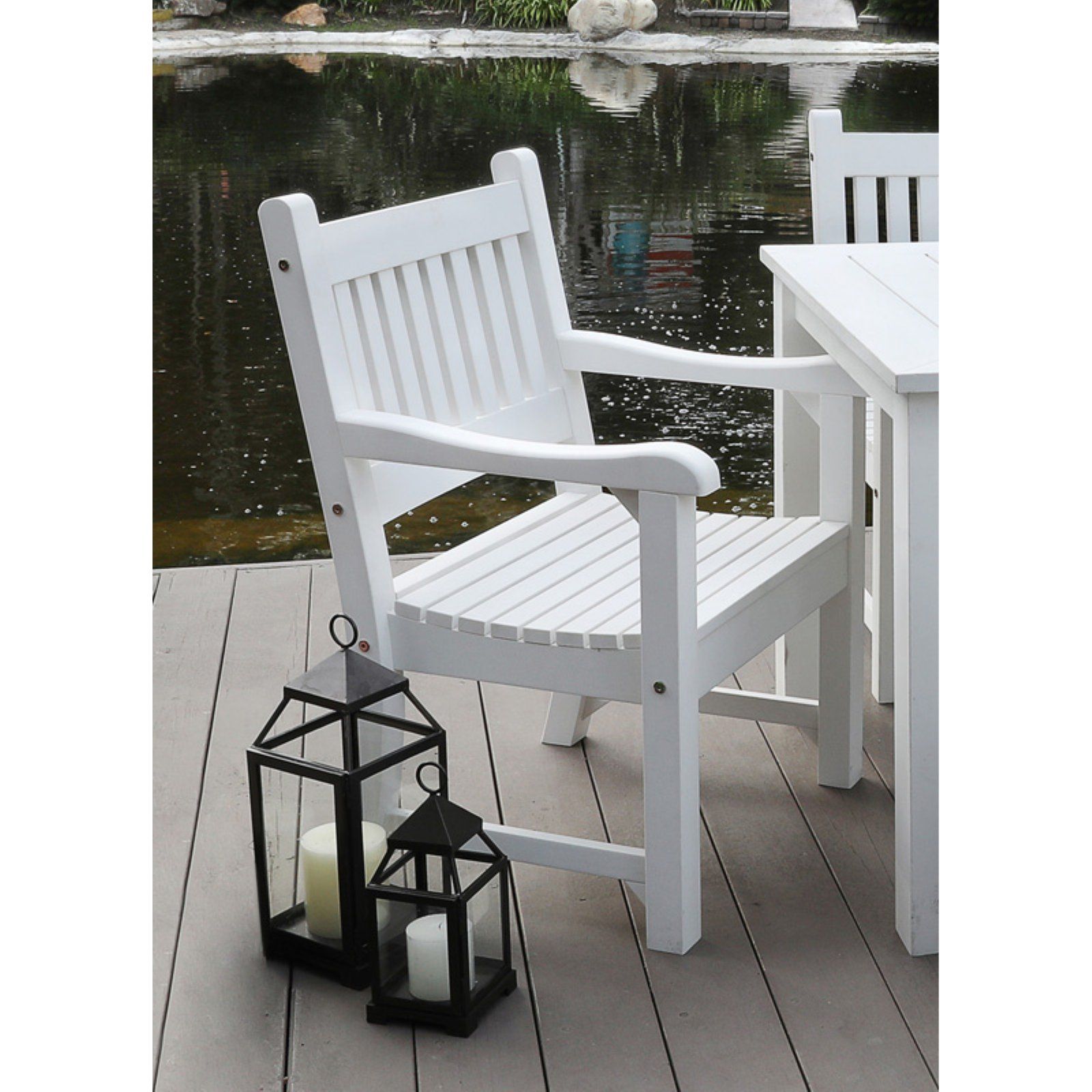 Shine Company Sunrise Outdoor Plastic Dining Chair – White – Walmart Inside White Fabric Outdoor Patio Sets (View 12 of 15)