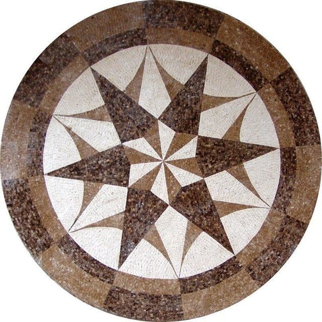 Starburst Geometric Mosaic, Sirius – Contemporary – Tile Murals – For Sunburst Mosaic Outdoor Accent Tables (View 13 of 15)