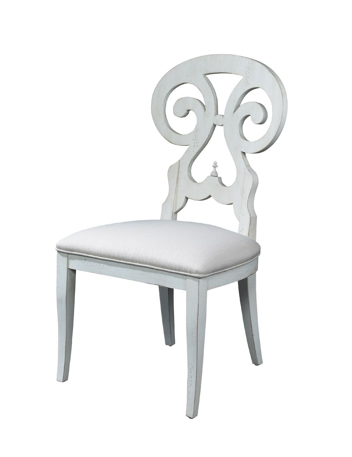 Summer Home Dining Side Chair In Shell White | Fine Furniture Design Throughout White Shell Large Patio Dining Sets (View 5 of 15)