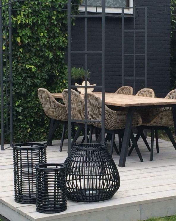 Summer Style!! Gray Black And Natural Wicker And Pale Wood Outdoor Intended For Natural Woven Modern Outdoor Chairs Sets (View 3 of 15)