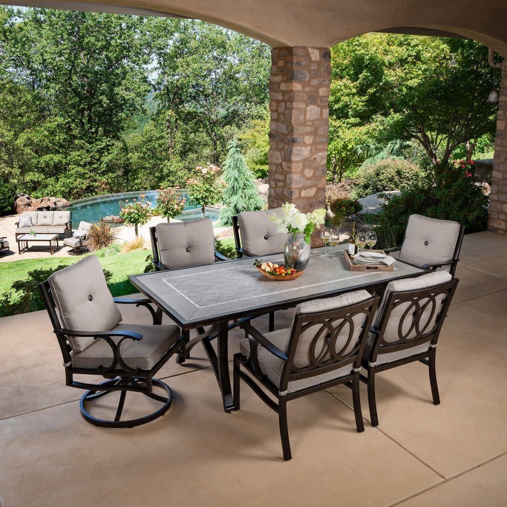 Sunvilla Abington 7 Piece Patio Dining Set | Boutiqify Throughout 7 Piece Patio Dining Sets With Cushions (View 8 of 15)