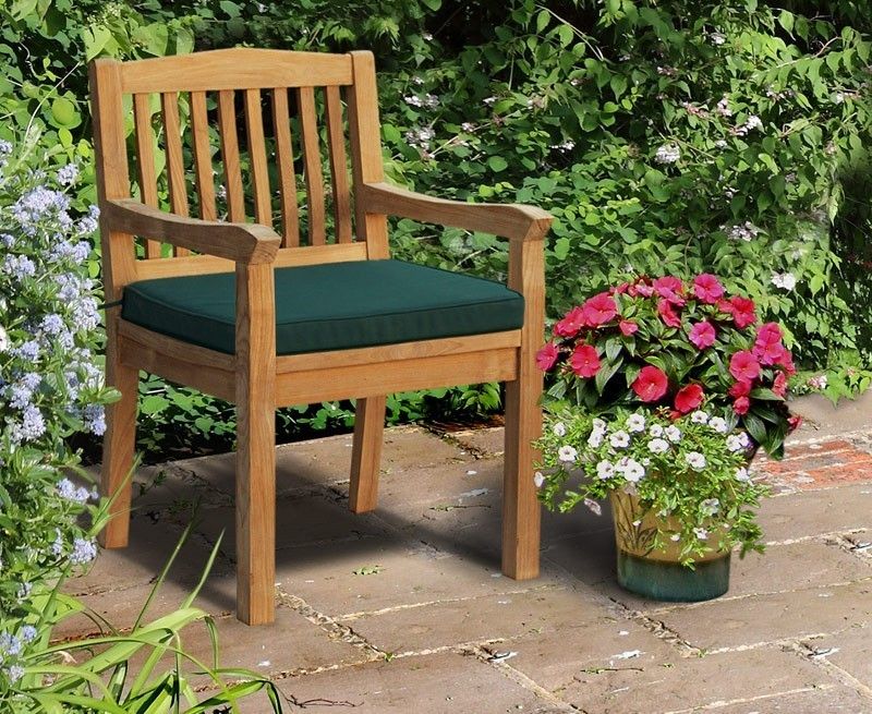 Teak Garden Extendable Dining Set With 8 Armchairs Regarding Teak Outdoor Armchairs (View 15 of 15)