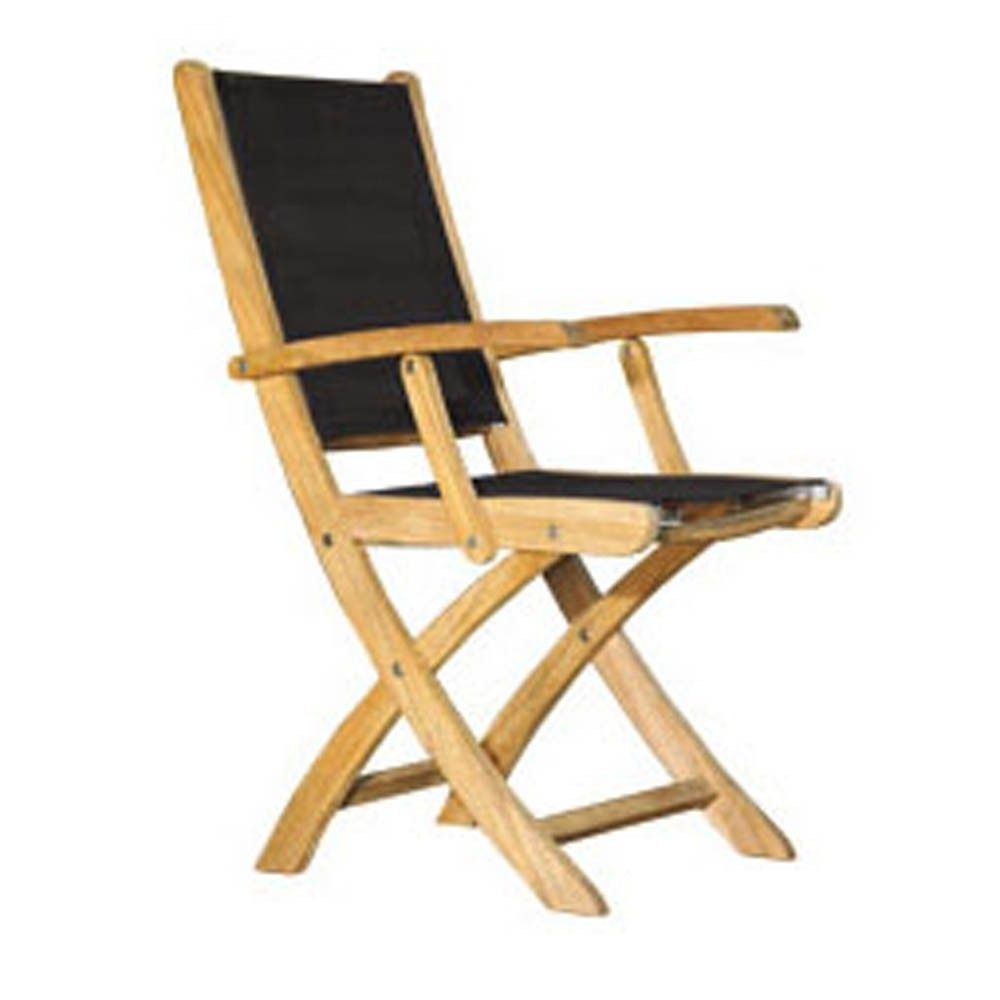 Three Birds Casual Riviera Folding Armchair – Black | Folding Armchair Throughout Teak Outdoor Folding Armchairs (View 14 of 15)
