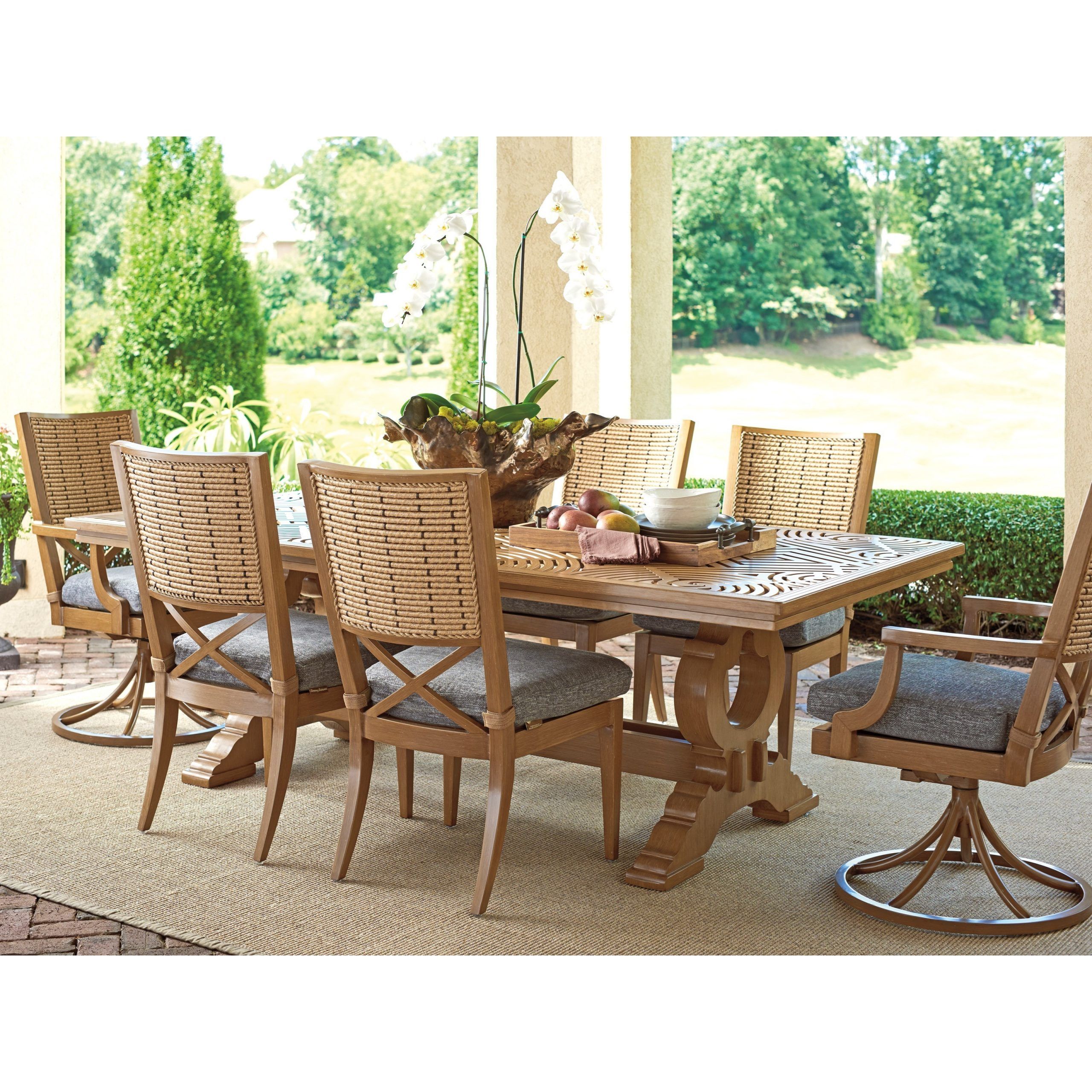 Tommy Bahama Outdoor Living Los Altos Valley View 7 Piece Outdoor Inside 7 Piece Rectangular Patio Dining Sets (View 7 of 15)
