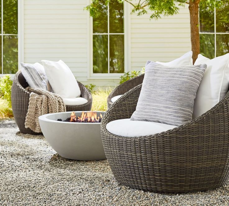 Torrey All Weather Wicker Papasan Swivel Chair, Charcoal Gray In 2021 In Gray All Weather Outdoor Seating Patio Sets (View 11 of 15)