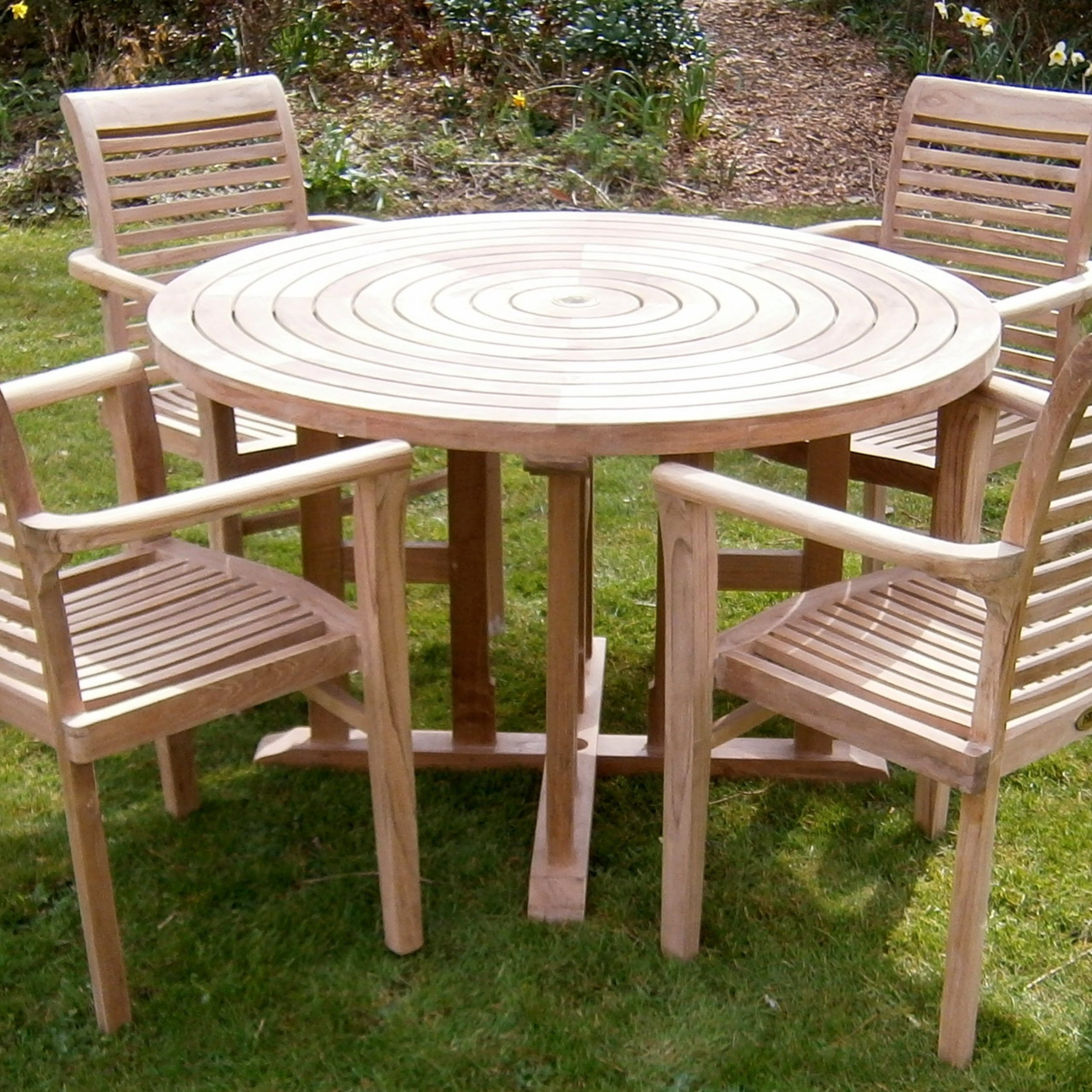 Turnworth Teak Ring Table And Chairs – Chairs And Tables Uk – Teak Intended For Teak Wood Outdoor Table And Chairs Sets (View 14 of 15)