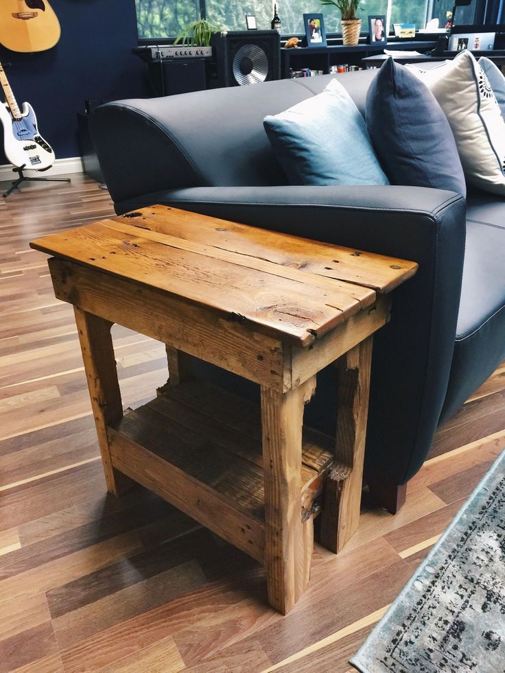 Unique Professional Wood End Table Plans | Wood End Tables, Rustic End Throughout Wood And Steel Outdoor Side Tables (View 11 of 15)